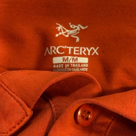Arc'teryx Orange Captive Polo Short Sleeve | M - Picture 5 of 7